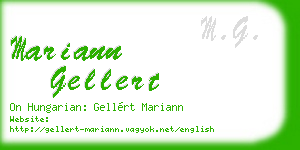 mariann gellert business card