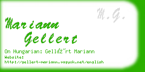 mariann gellert business card